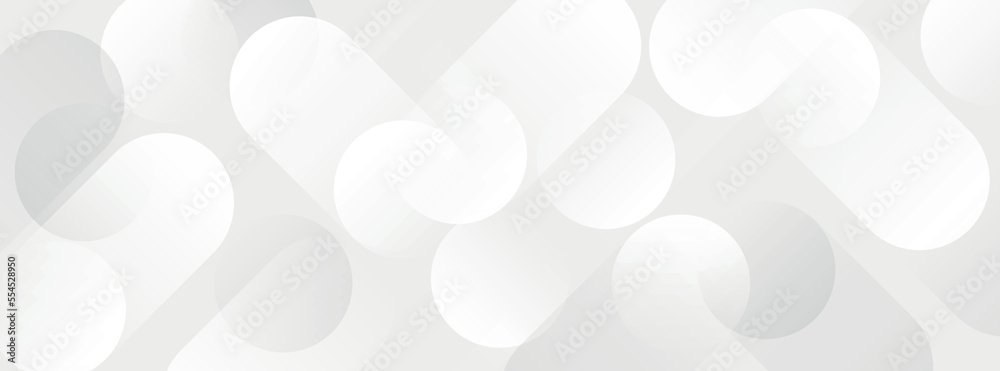 Aufkleber white and grey abstract modern transparency circle presentation background.