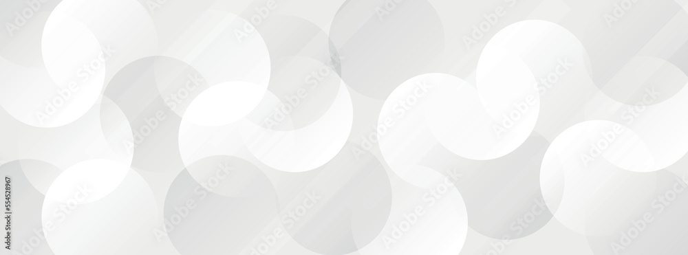 Aufkleber Abstract background with gray circle. White and grey abstract modern transparency circle presentation background. Vector circles template vector design. Object web design. Round shape. Minimal poster