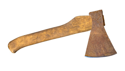 Old ax on a transparent background. isolated object