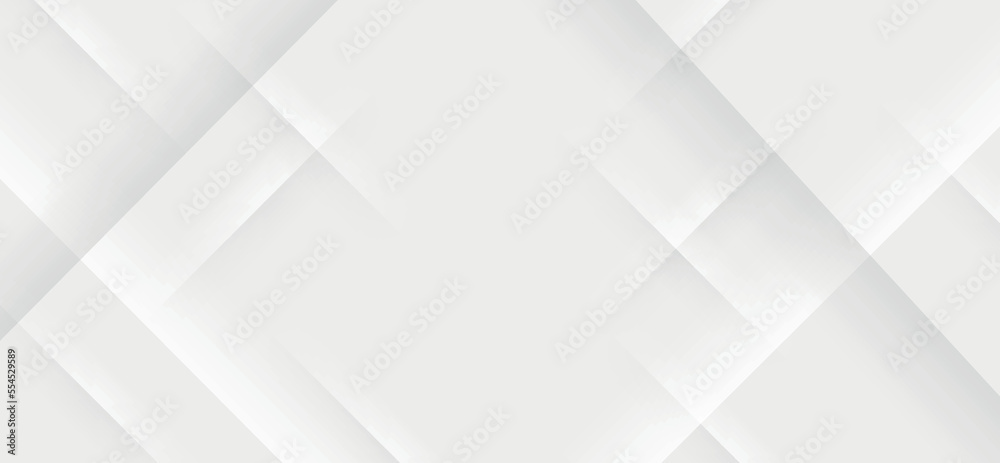 Aufkleber Gray and white diagonal line architecture geometry tech abstract subtle background vector.