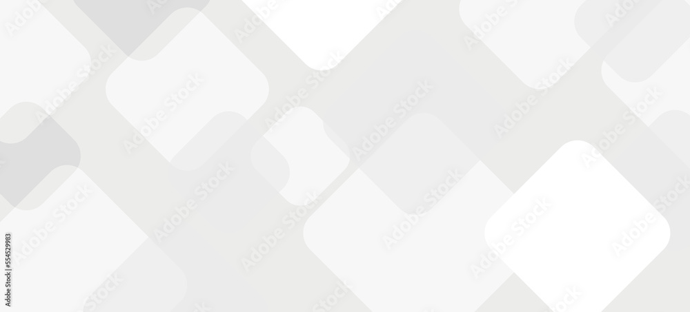 Poster Vector Abstract geometric shape from gray cubes.