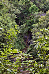Sault, Errard, Dennery Waterfall at Saint Lucia island Caribbean