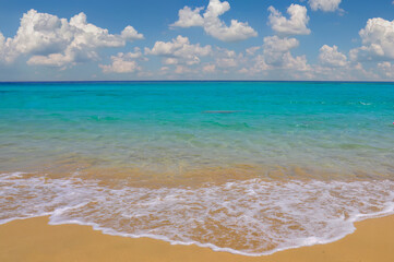 Crystal clear water of Karpaz beach, North Cyprus