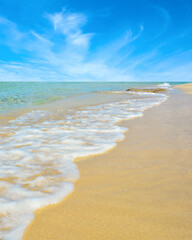 Crystal clear water of Karpaz beach, North Cyprus