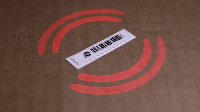 RFID tag communicating with electronic reader animation. Two color styles in 4K
