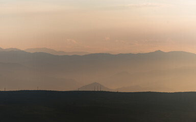 sunrise over the mountains