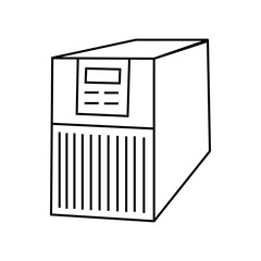 UPS line art vector icon.