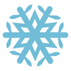 Snowflake vector icon ice blue.