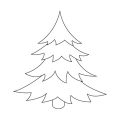 Christmas tree vector icon logotype.