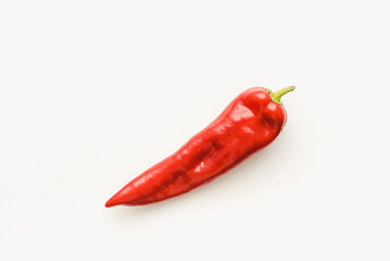 Red hot chili peppers. Red pepper on a white background.