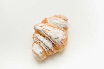 Croissants on a white background. Baking on a white background.