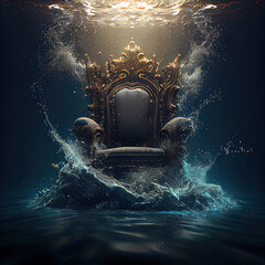 fantasy throne underwater