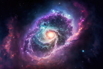 Obraz na płótnie Canvas high quality cosmic backdrop of the galaxy. Generative AI
