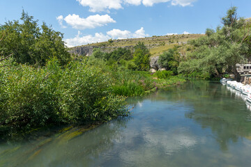 Landscape of Iskar Panega Geopark along the Gold Panega River, Bulgaria