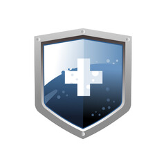 protection shield - vector illustration