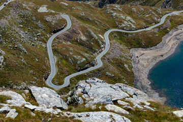 Strada del Colle del Nivolet, Piemonte Italia