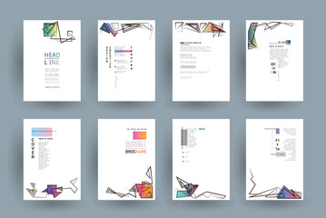 Geometric pattern background texture for brochure cover design.  gradient color gradient banner template. Abstract vector wave shape for presentation templates