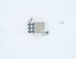 aerial view of a commercial HVAC