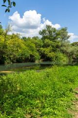 Landscape of Iskar Panega Geopark along the Gold Panega River, Bulgaria