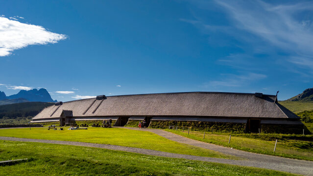 Traditional Building in Lofotr Viking Open-Air Museum