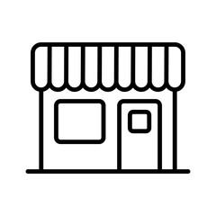 Shop icon. Online store marketplace or e-commerce shop. Vector illustration.