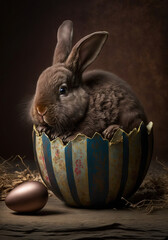 Generative AI.   Chocolate Easter Bunny No.26