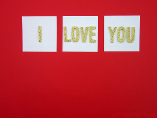 ı love you message with red background