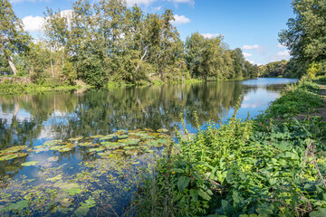 Fototapeta na wymiar River Loir at Brévainville, Centre-Val de Loire, France
