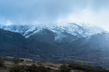 Mountain snow storm