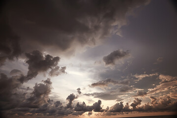 Fototapeta premium sunset over the ocean, water sea nature