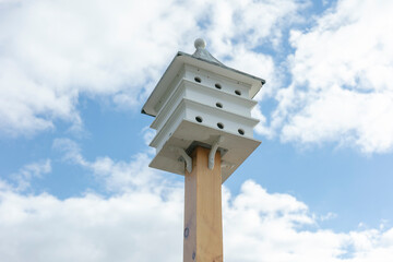 Wooden hand crafted bird house