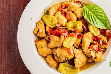 Italian Chicken. Chicken Cacciatore. Italian cuisine, alla cacciatora refers to a meal prepared 