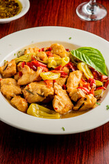 Italian Chicken. Chicken Cacciatore. Italian cuisine, alla cacciatora refers to a meal prepared 