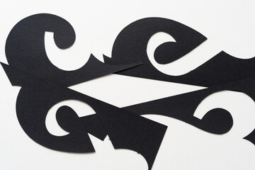 elegant decor shape on blank paper