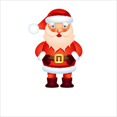 santa claus. Festive decorations and items for any New Year and Christmas background decoration.