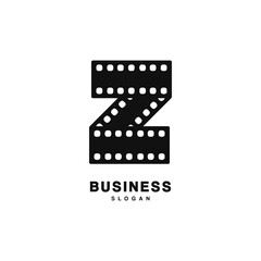 Fototapeta na wymiar letter Z roll film logo design vector