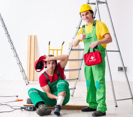 Injured worker and his workmate