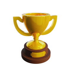 gold trophy cup 3d