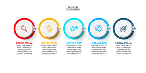 Business data visualization. timeline infographic icons designed for abstract background template milestone element modern diagram process technology digital marketing data presentation chart Vector