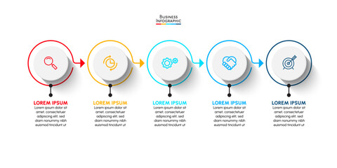 Business data visualization. timeline infographic icons designed for abstract background template milestone element modern diagram process technology digital marketing data presentation chart Vector