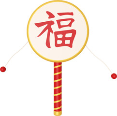 3d Render Chinese New Year Pellet Drum