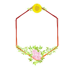 Flower wedding frames for invitations, stickers, souvenirs, gifts and ornaments.