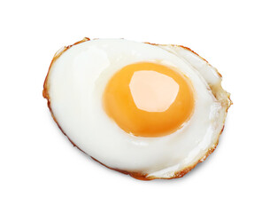 Delicious fried egg with yolk isolated on white