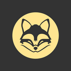 Racoon face symbol