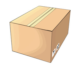 illustration of a cardboard box