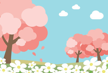 背景イラスト_桜の背景