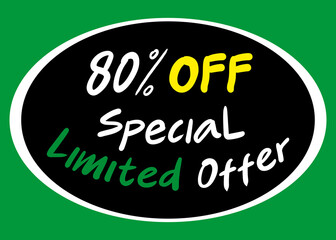Promo Limited Special Offer vector art. Illustration background color and fantastic font
