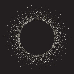 black hole - stippled pattern style illustration