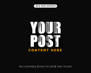Your Post 3D editable text effect