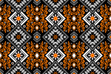 Geometric ethnic oriental traditional art pattern.Figure tribal embroidery style.Design for ethnic background,wallpaper,clothing,wrapping,fabric,element,sarong,vector illustration